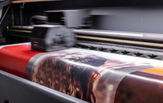 Large format digital printing machine and moving print head - trucarve